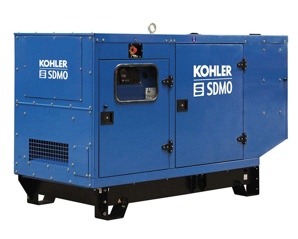 Дизельный генератор KOHLER-SDMO K44 в кожухе на шасси с АВР KDI2504TM-40