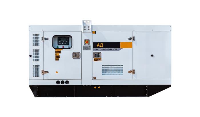 Дизельный генератор EcoPower АД700-T400 в кожухе на шасси с АВР WLV780