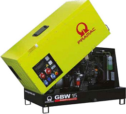Дизельный генератор Pramac GBW45Y в кожухе на шасси с АВР ECO/P32-3S/4